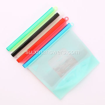 Reusable Silicone Storage Zipper Bag pikeun Sayuran Buah